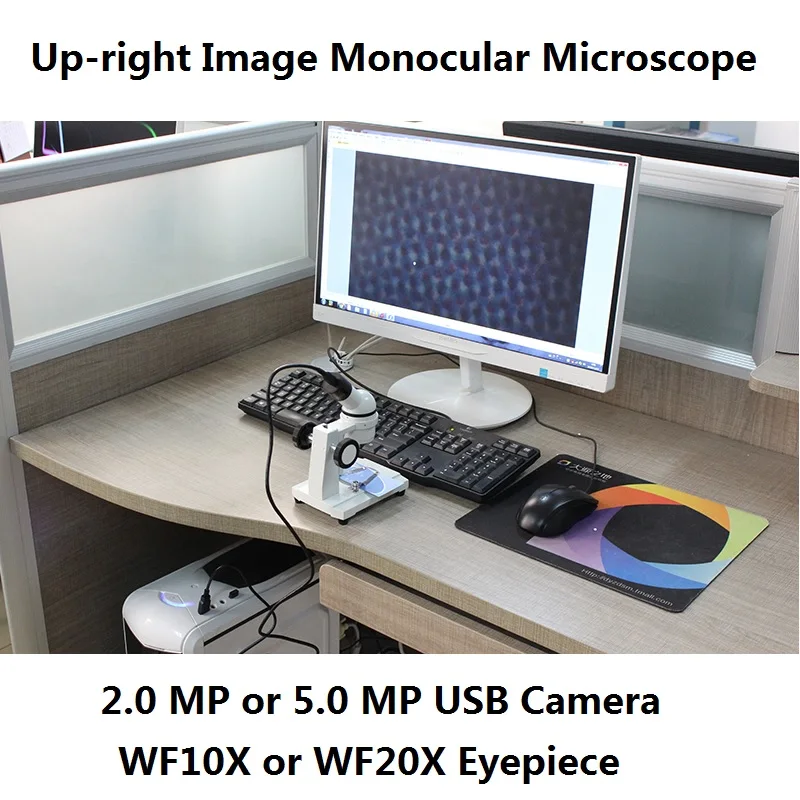 20X 40X Digital Microscope Monocular Dissecting Stereo Microscope 20X or 40X UP-right Image with 2.0MP or 5.0MP USB Camera