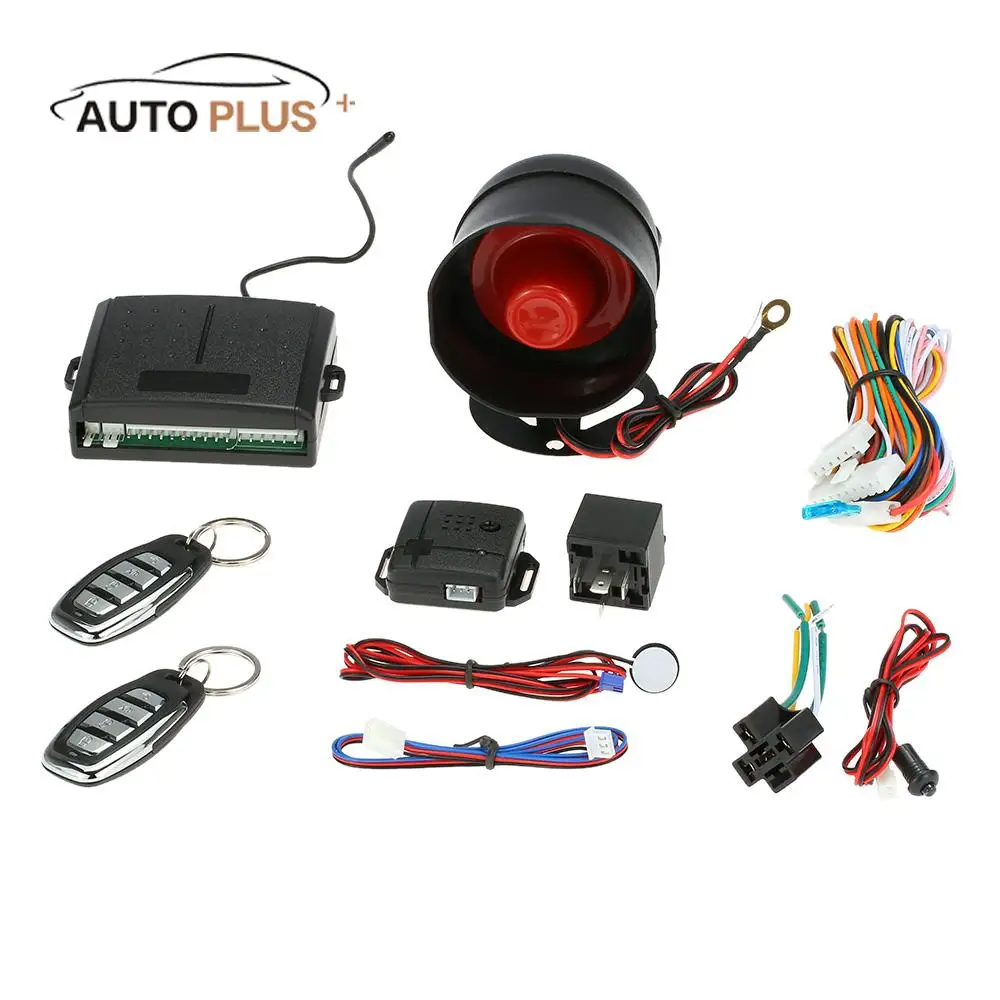 

1-Way Auto Car Vehicle Security System Protection Burglar Alarm with Siren 2 Remote for Kia Rio Skoda Subaru Honda Civic Audi A3