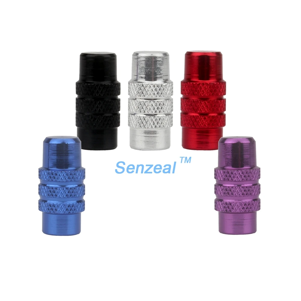 Senzeal 4x Aluminum Alloy French Style Bike Tire Valve Caps Presta