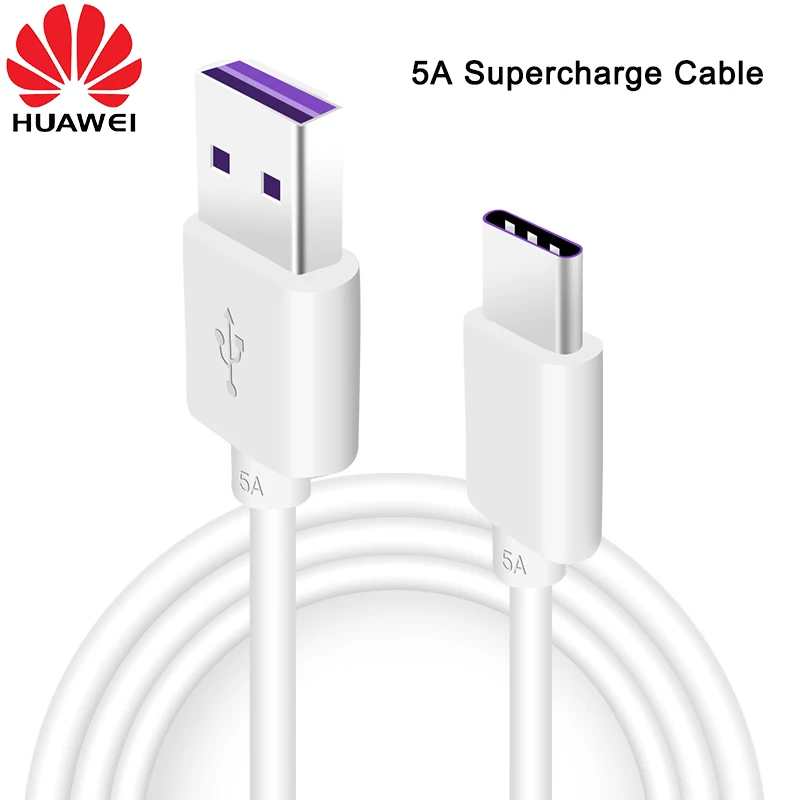 

Huawei USB 5A Type C Cable P20 Pro lite Mate 20 10 Pro P10 Plus lite V10 USB 3.1 Type-C Original Supercharge Super Charger Cable