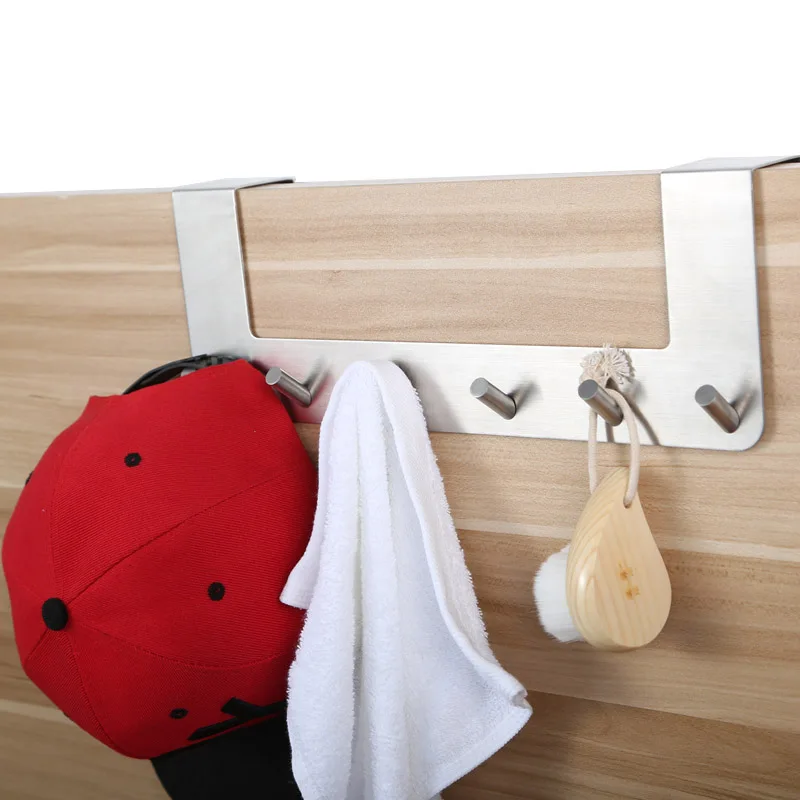 حمام من الفولاذ المقاوم للصدأ رفوف التخزين دولاب الباب قبعة الملابس أصحاب المطبخ شماعات المنزل منظمة الاكسسوارات الإمدادات حمام من الفولاذ المقاوم للصدأ رفوف التخزين دولاب الباب قبعة الملابس أصحاب المطبخ شماعات المنزل منظمة الاكسسوارات الإمدادات