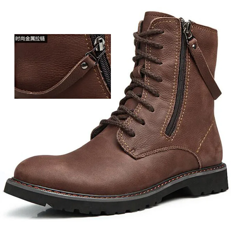 martin boots mens high top shoes Genuine Leather desert boots men ...