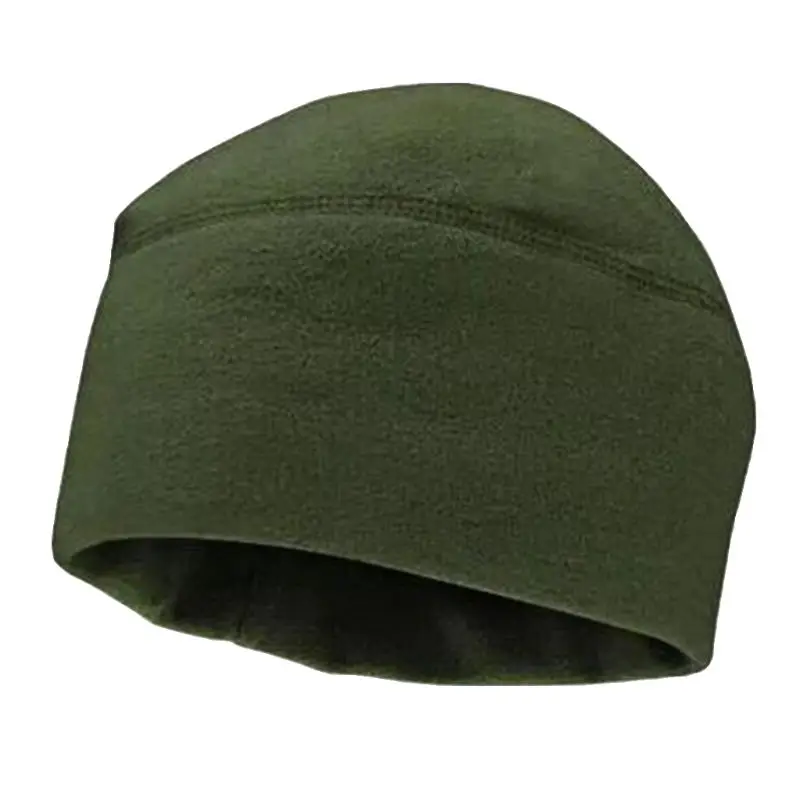 Унисекс зимняя одноцветная мягкая теплая шапка для часов из флиса утолщенная Военная армейская Шапка-бини ветрозащитная уличная