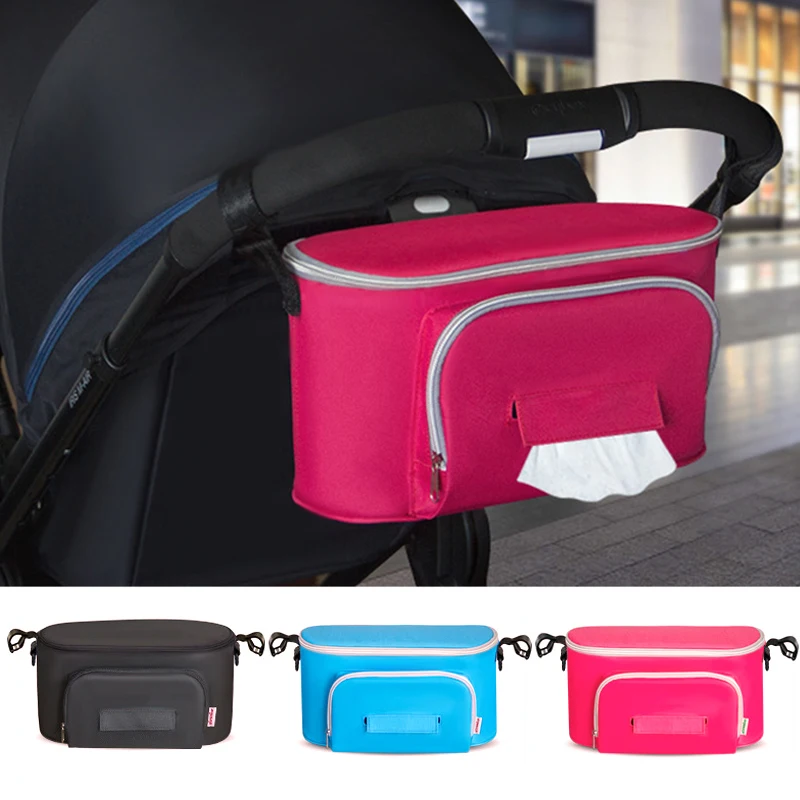 

Baby Stroller Pram Pushchair Travel Organizer Storage Bag Bottle Diaper Holder