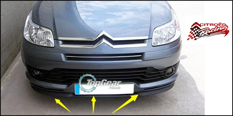 Бампер для губ отражающая средства ухода за губами для Citroen C3/C3 Пикассо передний спойлер юбка TopGear вентиляторы Тюнинг автомобилей вид/средства ухода за кожей комплект/полосы