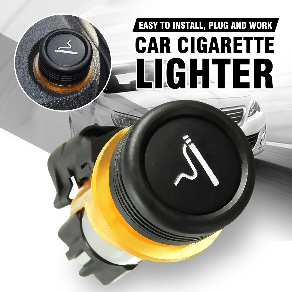 

KROAK Car Cigarette Lighter & Housing Cig Socket For PEUGEOT 206 308 406 607 1007 NEW