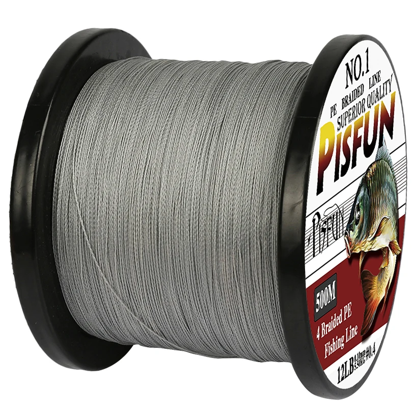 Pisfun Brand 4X Braided Fishing Line 500m Strong Multifilament Fishing