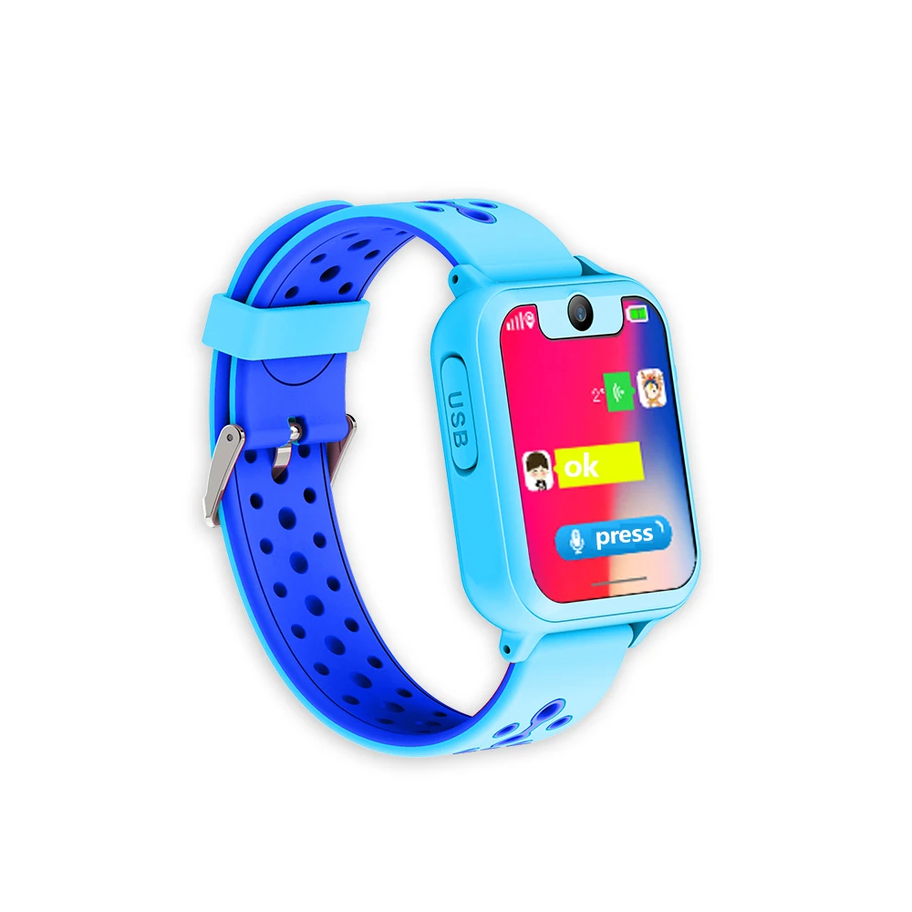 S6 Детские умные часы фунтов Smartwatches детские часы детей SOS вызова Расположение Finder Locator Tracker анти потерянный монитор детей подарок - Цвет: blue