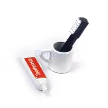 1/12 кукольный домик миниатюрная зубная щетка чашка для зубной пасты 3 шт набор