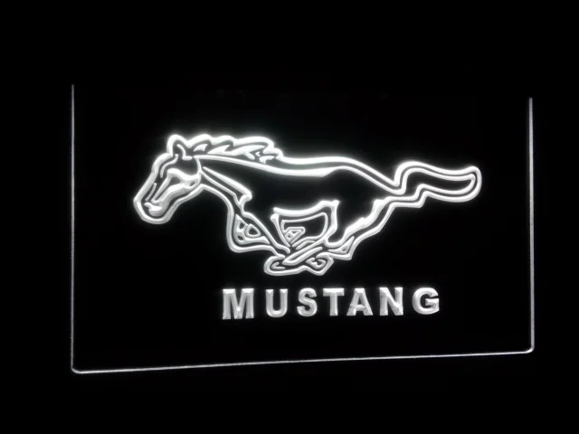 B37 логотипом Mustang пивной бар Паб Клуб 3d знаки светодиодный неоновый светильник