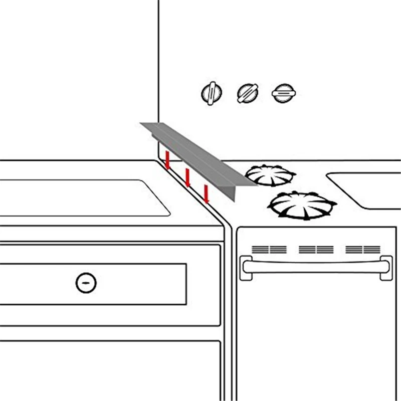 

2019 newly 21Inch Silicone Kitchen Stove Counter Gaps Cover Oven Guard Spill Seal Slit Filler YU-Home
