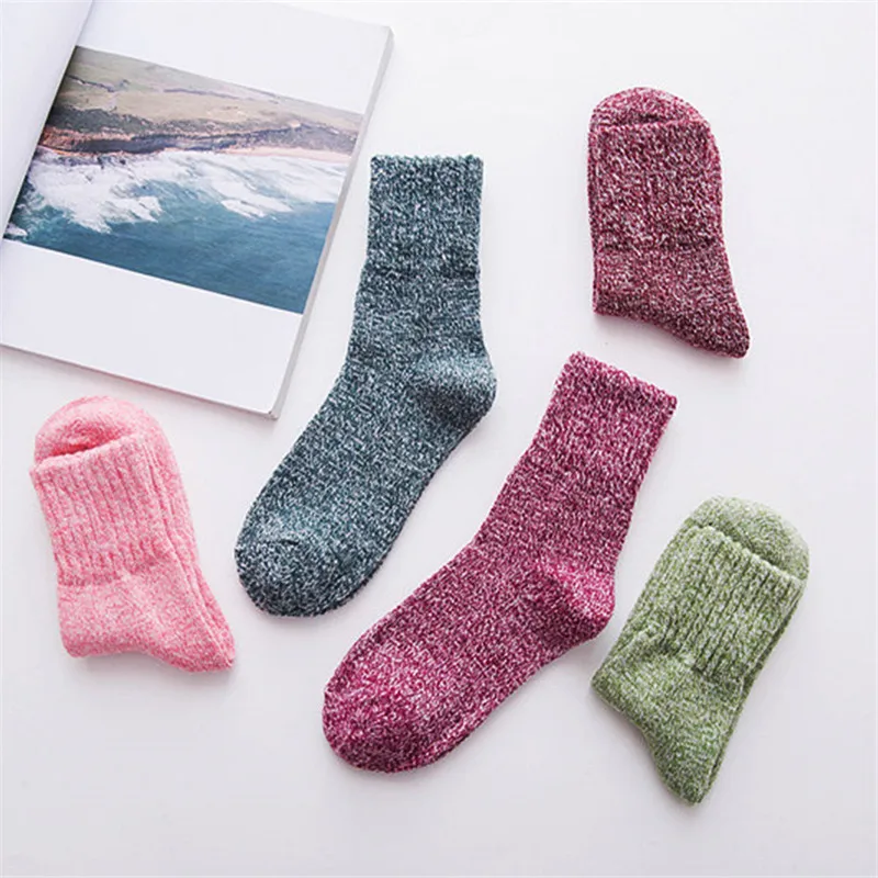 

Fashion Spring autumn winter Warm Women Solid Color Short Sock suit wild Rabbit Wool ladies Cute socks