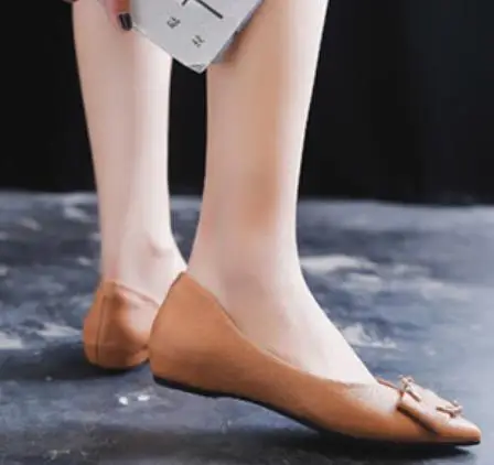 Frühling Schuhe Mode orange Mund Spitzen Und Frauen weiß Zehen 2019 Mit Neue Flach Herbst Schwarzes qfYwqdC