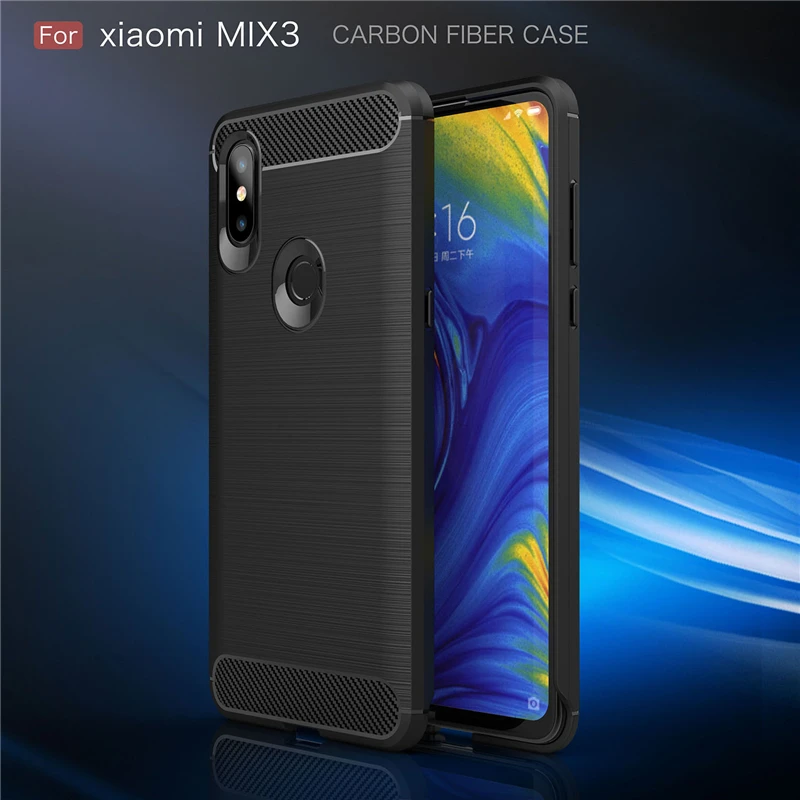 Xiaomi mi x 3 Чехол Жесткий Бампер чехол из углеродного волокна для Xiaomi mi x 3 Чехол Мягкий Силиконовый ТПУ чехол для mi x 3/mi x3 6,39"