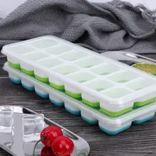 Силиконовые кубики льда лоток Ices Jelly Maker формовочные лотки с крышкой для виски коктейльный аппарат для приготовления мороженого коробка для лета 14 сетки