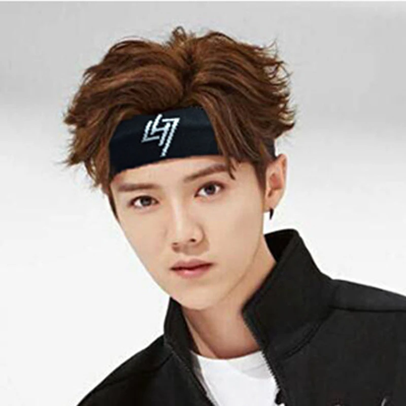 

Cartoon letter stretch sports hair band unisex yoga running sweat fashion headband 12 Color