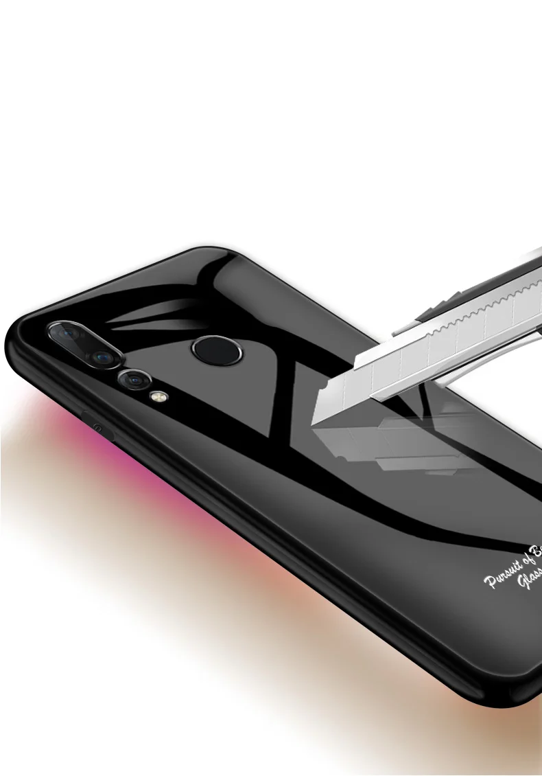 50 шт./партия Macaron glass + TPU высококачественный чехол для huawei Nova 3 3i 4 Enjoy 9 plus Корпус
