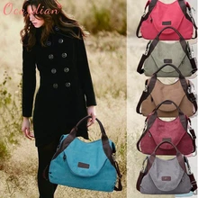 

2018 Large Pocket Casual Tote Women's Handbag Shoulder Handbags Canvas Leather Capacity Bags For Women Dropship 487g-733g34
