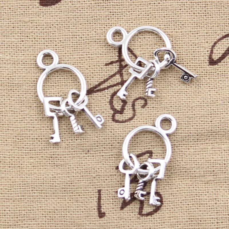 

6pcs Charms bunch of keys 26x12mm Antique Tibetan Silver Pendant Findings Accessories DIY Vintage Choker Handmade Jewelry