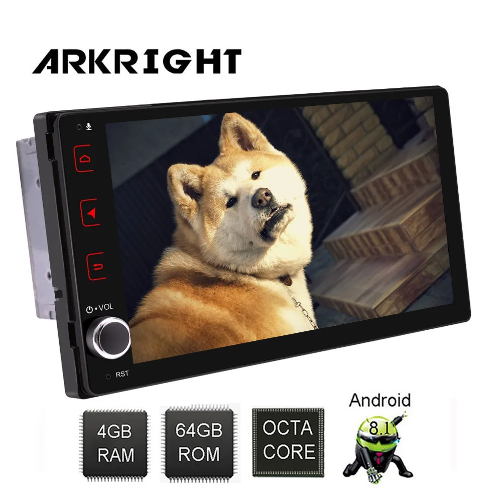 Автомагнитола ARKRIGHT 9 '' 4 + 64 ГБ Android 8 1 GPS для Toyota Corolla 2017 2018 IPS экран
