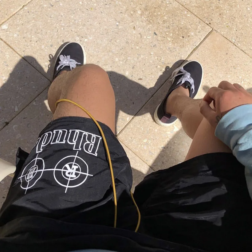 Rhude шорты в горошек по колено Для мужчин женщин Повседневное Короткие штаны