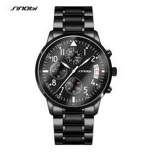 SINOBI font b Sports b font Chronograph Men s Pilots Wrist font b Watches b font