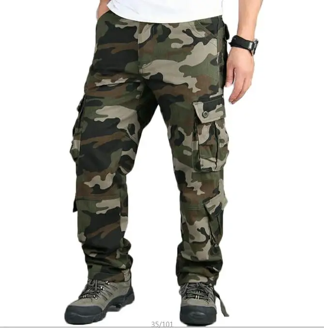 Камуфляжные военные штаны, мужские повседневные камуфляжные брюки-карго, хип-хоп джоггеры, уличная одежда, камуфляжные штаны, городские комбинезоны, тактические штаны - Цвет: 1