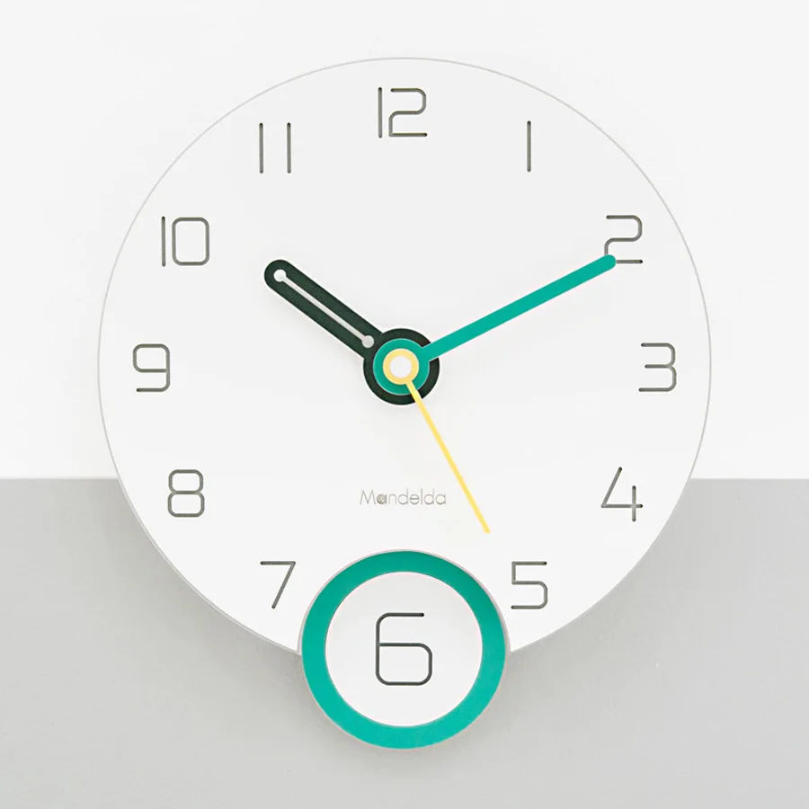 

Nordic Wooden Wall Clock Simple Modern Design for Living Room Brief Hanging Clocks Swing Wood Wall Watch Home Decor Silent 12