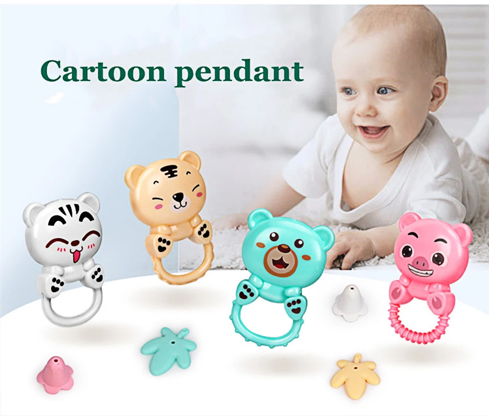 Baby Rattles Bracket Set toddler Sensory toy Crib Mobiles Holder Rotating Musical Box bed Bell Newborn Infant Baby Boy Toys
