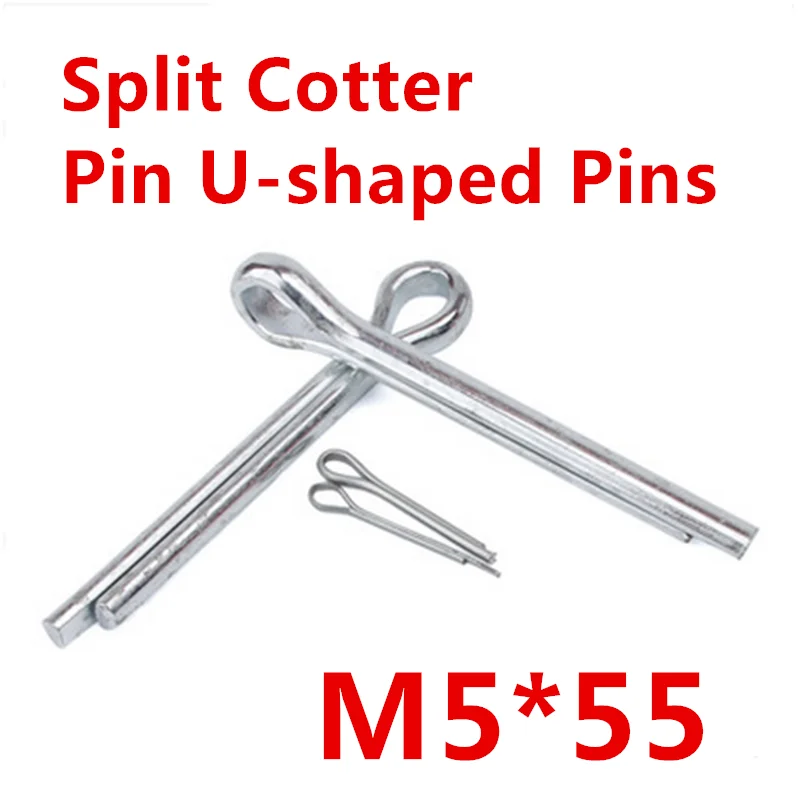 50pcs/lot M5*55 Stainless Steel 304 Split Cotter Pin U shaped Pins