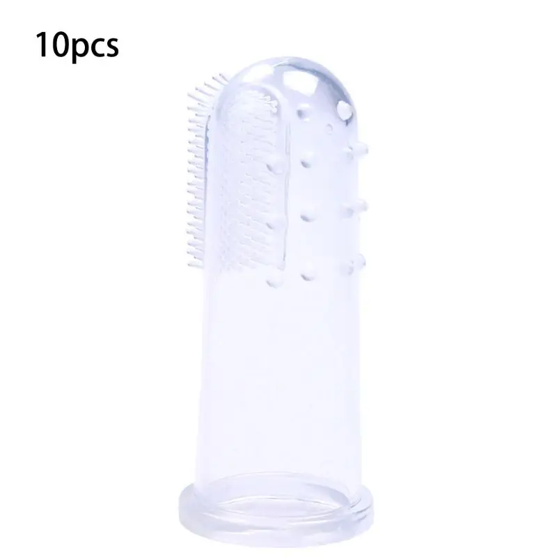 

10 Pcs Finger Toothbrushes Toothbrush Dog Tooth Cleaner Teeth Cleaning Dental Care Hygiene for Dogs Cats Pet
