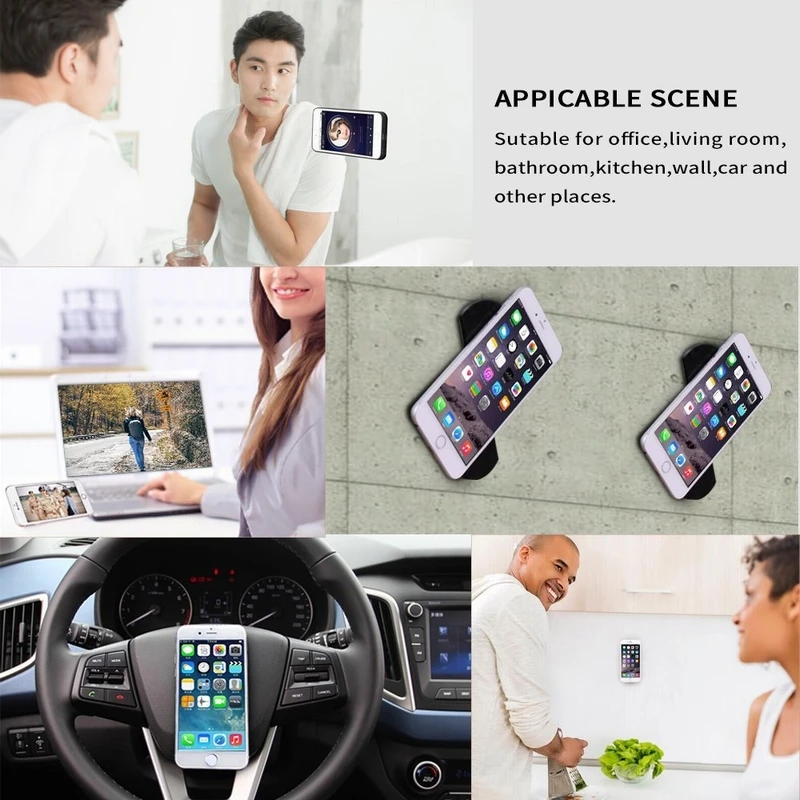 Portefeuille Cell Phone Stand Car Holder Sticky Pad for iPhone 7 Plus 8 5S SE 6S 6 Xiaomi mi a1 Android Smartphone Gel Nano Pads (2)