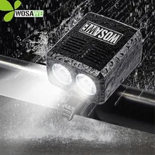 WOSAWE Bike Lights LED USB Rechargeable Built-in Battery Handlebar Headlight Waterproof Mount Holder Cycling Bicycle Flashlight