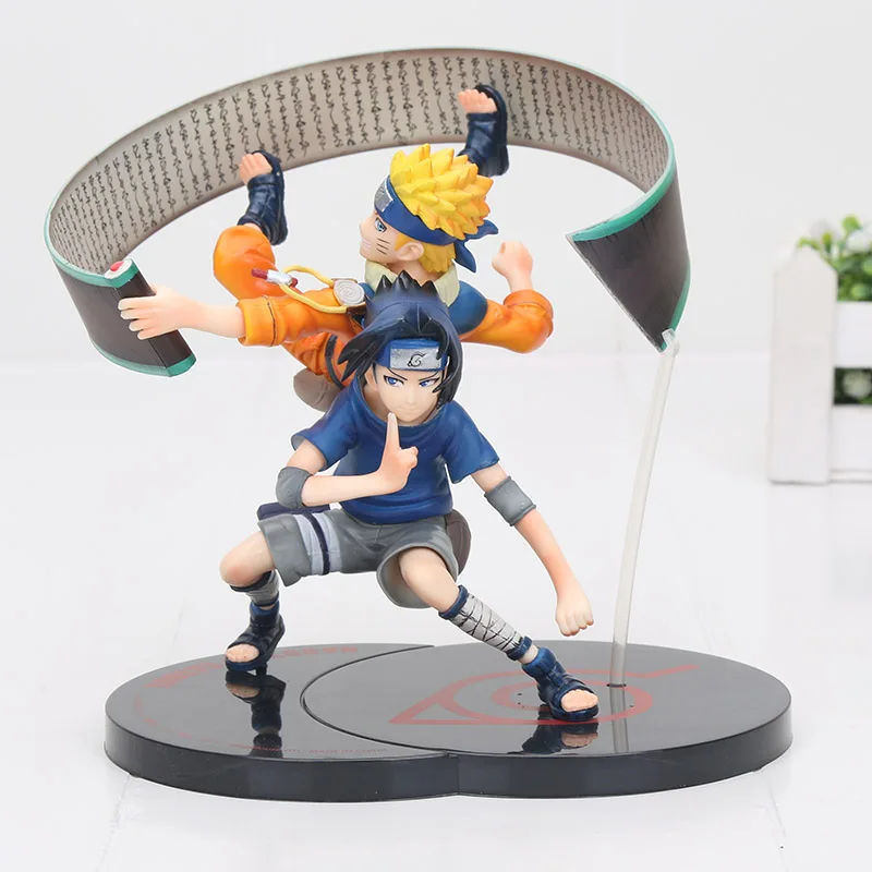 Наруто нарисованная ФИГУРКА СЕРИИ G.E.M Uzumaki NARUTO& Uchiha Sasuke фигурка Коллекционная модель игрушки 18 см