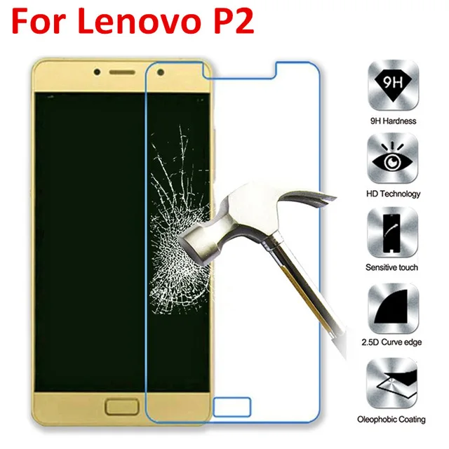 2 шт. защитная пленка для Lenovo Vibe P2 закаленное стекло 5 дюйма|Защитные стёкла и