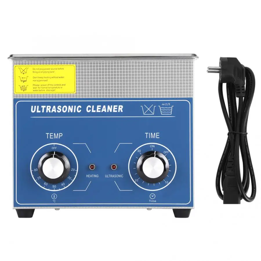 

3L Digital Ultrasonic Cleaner Heated Timer Stainless Steel Ultra Sonic Cleaning Machine with Basket Local Fast Shipping