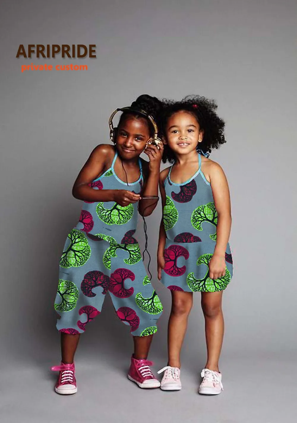 Милый twinset Африканский платье для африканская одежда для женщин детей детская одежда печать на хлопке, воске плюс размеры A724601