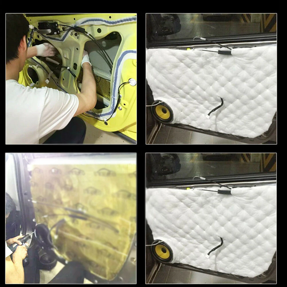 

50*80cm Car White Noise Heat Shield Insulation Sound Proofing Deadener Equipment