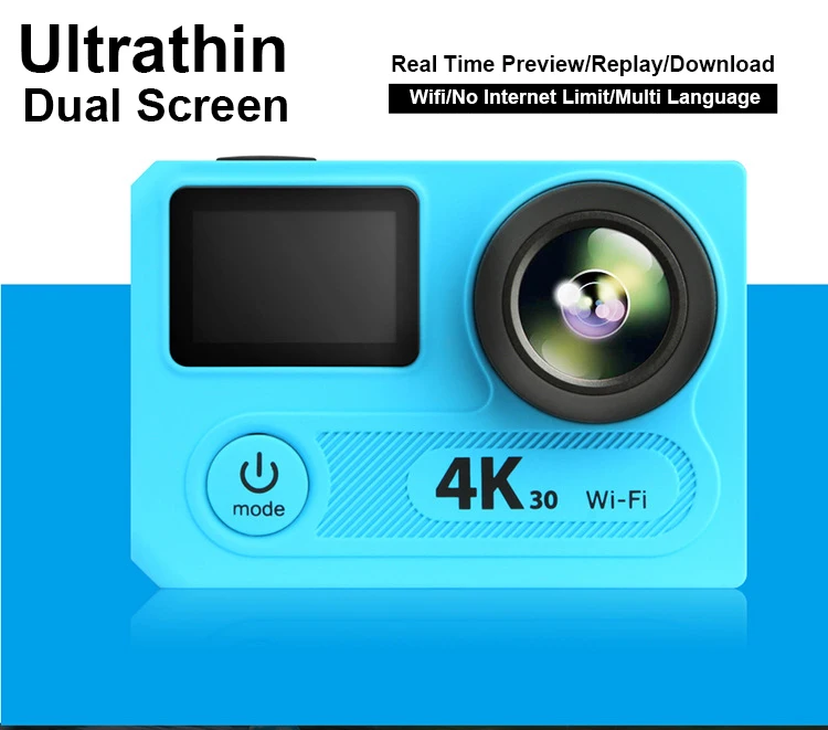H8RS действие камера Ultra HD 4 к Wi Fi 1080 P двойной экран водостойкий Дайвинг Спорт DV шлем