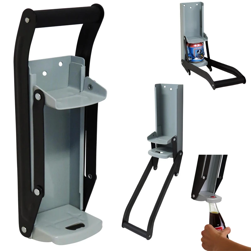 

Heavy gauge steel construction with cushion grip Wall Mounted Can Crusher with Bottle Opener 500ml Can Crusher for16oz and 12oz