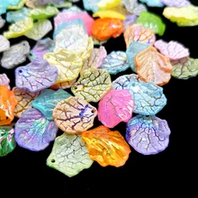 20 шт./лот, модные листья, бусины для сережек и подвесок, изготовление для изготовления украшений вручную, поделки своими руками