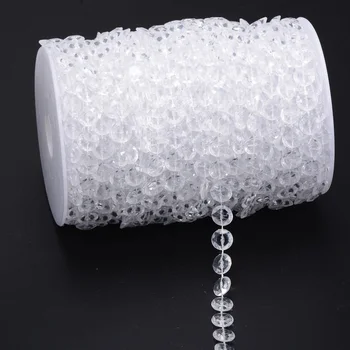 

10 Meters Garland Diamond Strand Acrylic Crystal Beads Wedding Party Birthday Favor Decoration Window Door Curtain Decorations