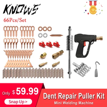 

66Pcs/Set Dent Repair Puller Kit Auto Tools Hand Body Spot Machine Mini Welding Machine Car Spotter Fix Clamp Hammer Removal
