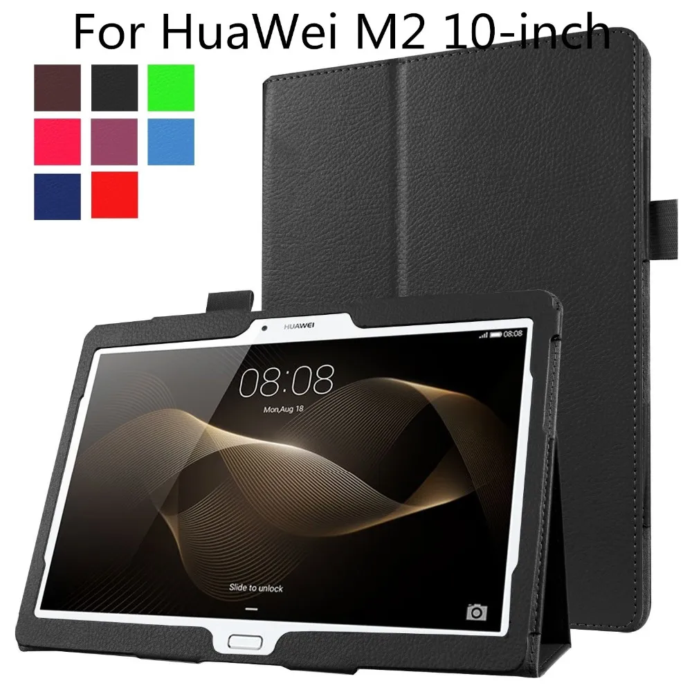 Cuckoodo 30 шт./лот для MediaPad m2 10.0, искусственная кожа ультра тонкий легкий Стенд Folio Case Чехол для Huawei m2 10.1 дюймов Планшеты