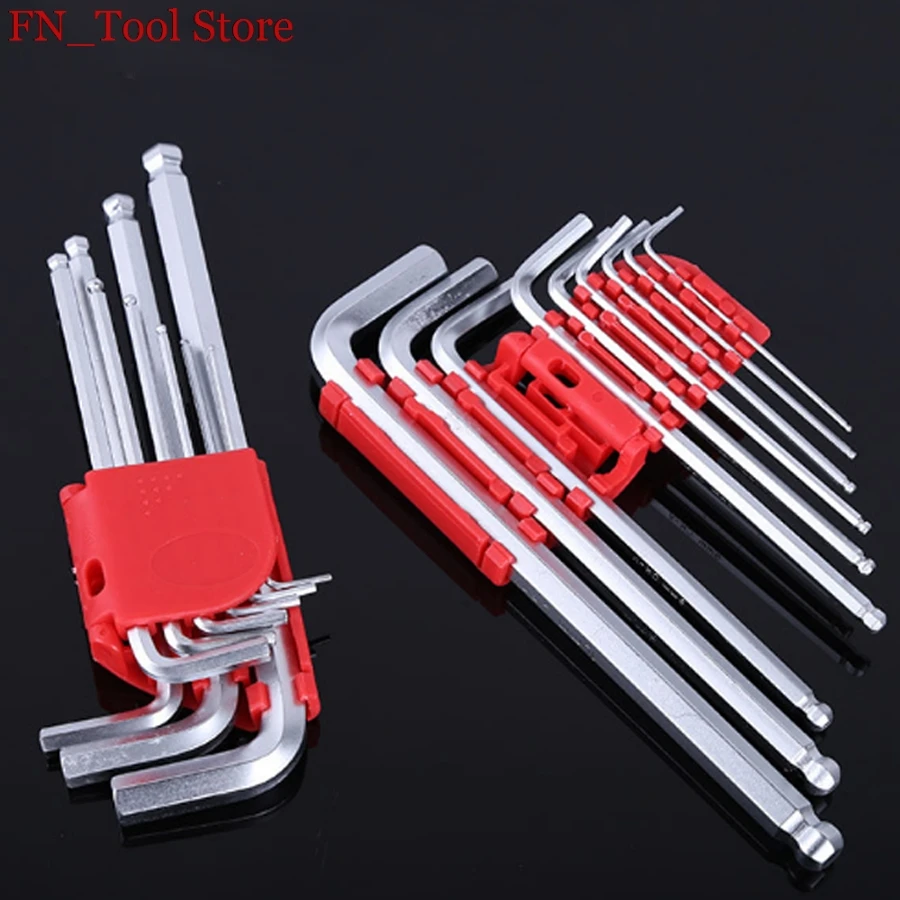 9 Pcs./ Lot practical Allen wrench set double head L type Hexagon