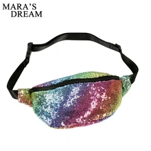 Mara's Dream/женские Реверсивные поясные сумки, блестки пайетки, поясная сумка, поясная сумка, сумка на бедрах, сумка-портфель, лазерная сумка, поясные сумки