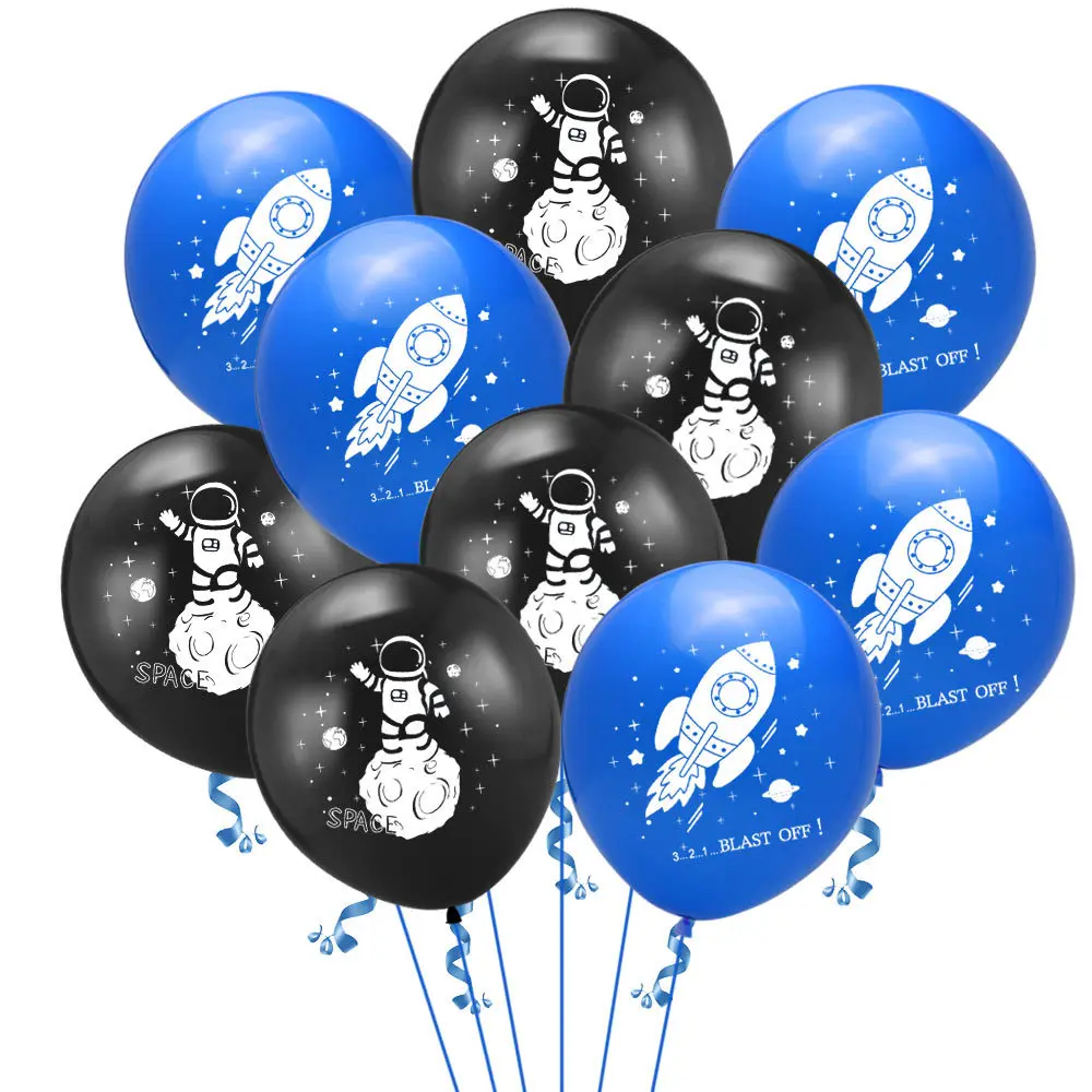 

10pcs NEW Space Rockets Latex Balloons Birthday Wedding party decoration Super hero outer space astronaut Planet Kids Toy Globos