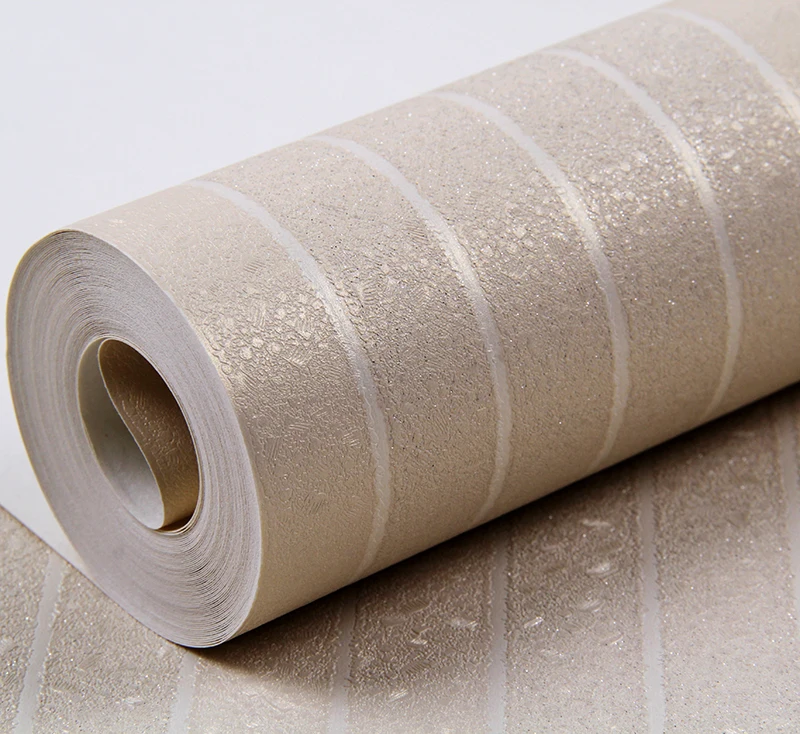 Stripes Beige PVC Wallpaper Roll for restaurant vinyl wall coveringsin Wallpapers from Home
