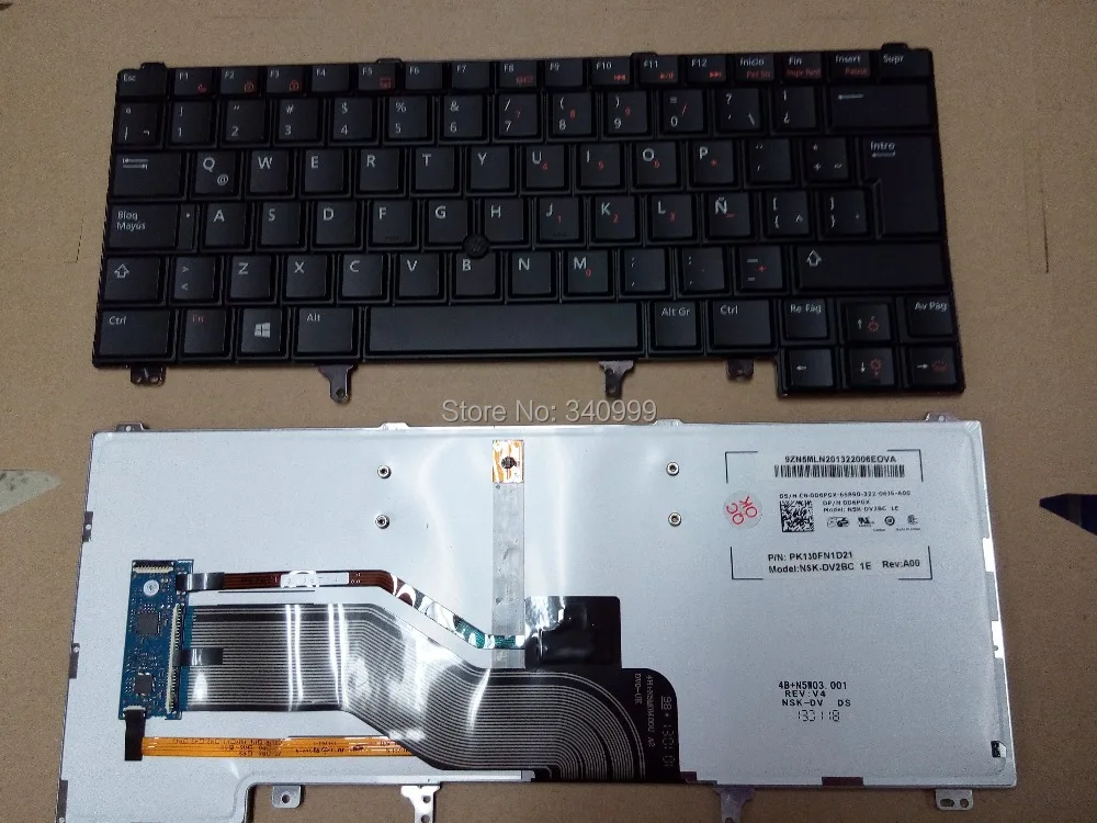 

free shipping New keyboard For Dell Latitude E6420 E6430 E5420M xt3 0D6PGX NSK-DV2BC Backlit Pointer Latin Spanish Teclado