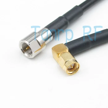 

Free Shipping! 100CM FME male plug to SMA male right angle 3feet RF connector Pigtail coaxialjumper cable RG58 extension cable